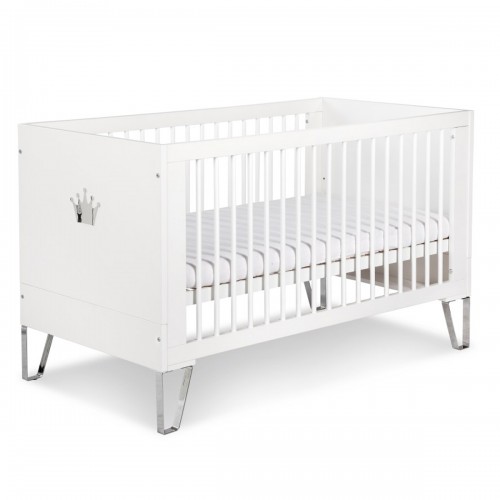 BLANKA Lit bébé 140x70 évolutif convertible en lit enfant motif miroir