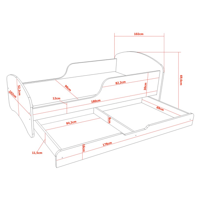 Matelas avec housse amovible lavable