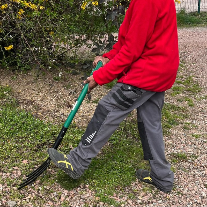 GARDEN Fourche à bêcher compacte et légère avec poignée antidérapante outil de jardinage