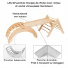 LOU Ensemble d'escalade Montessori : Triangle de Pikler avec rampe et arche d'apprentissage