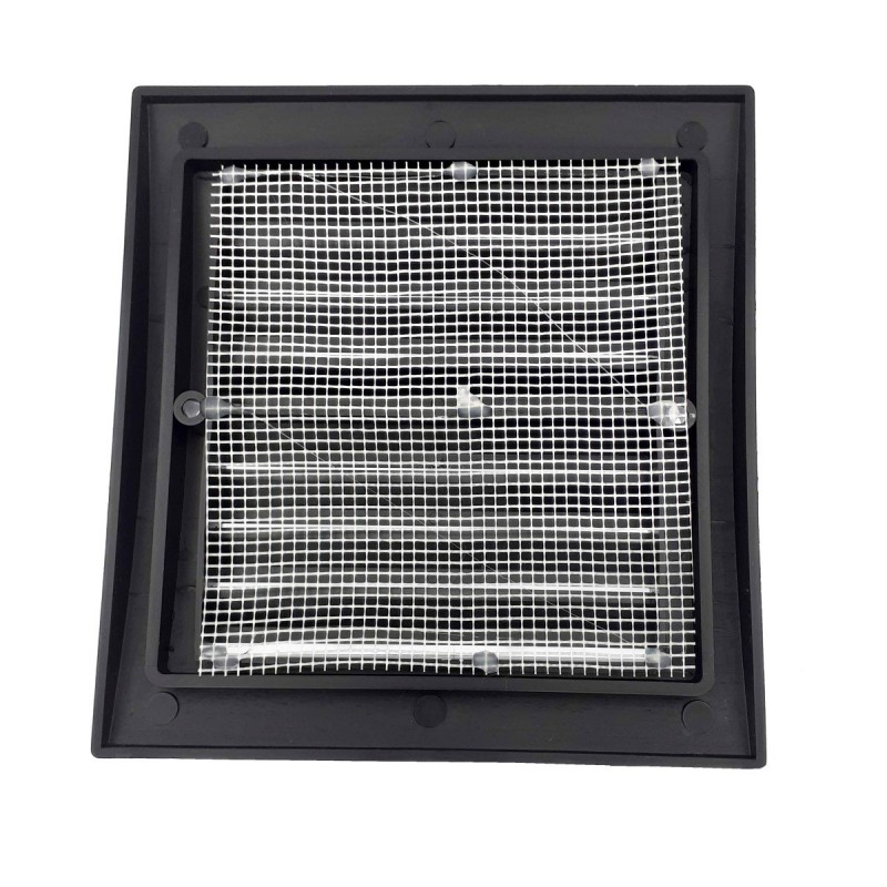 Grille d'aération intérieur extérieur avec moustiquaire 140x140mm