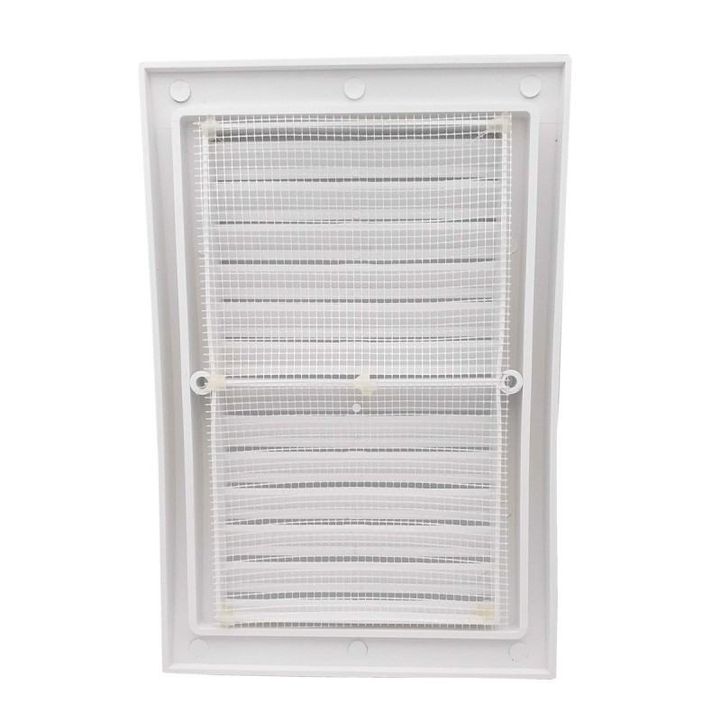 Grille intérieur extérieur plastique avec moustiquaire 140x210mm