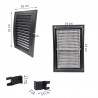 Grille intérieur extérieur plastique avec moustiquaire 140x210mm