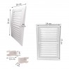 Grille de ventilation plastique 140x210 mm