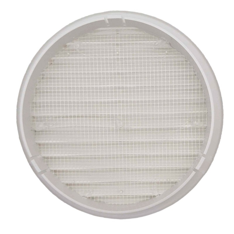 Grille ronde pour pvc et gaine avec moustiquaire Ø150