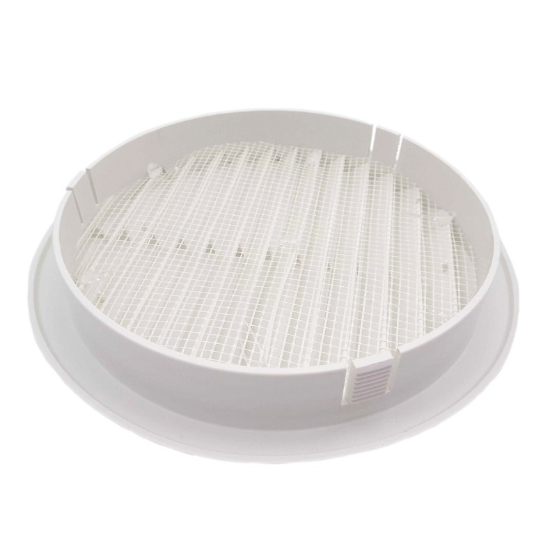 Grille ronde pour pvc et gaine avec moustiquaire Ø150