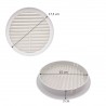 Grille ronde pour pvc et gaine avec moustiquaire Ø150