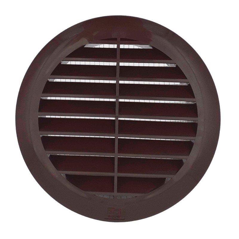 Grille ronde pour gaine et PVC avec moustiquaire Ø100