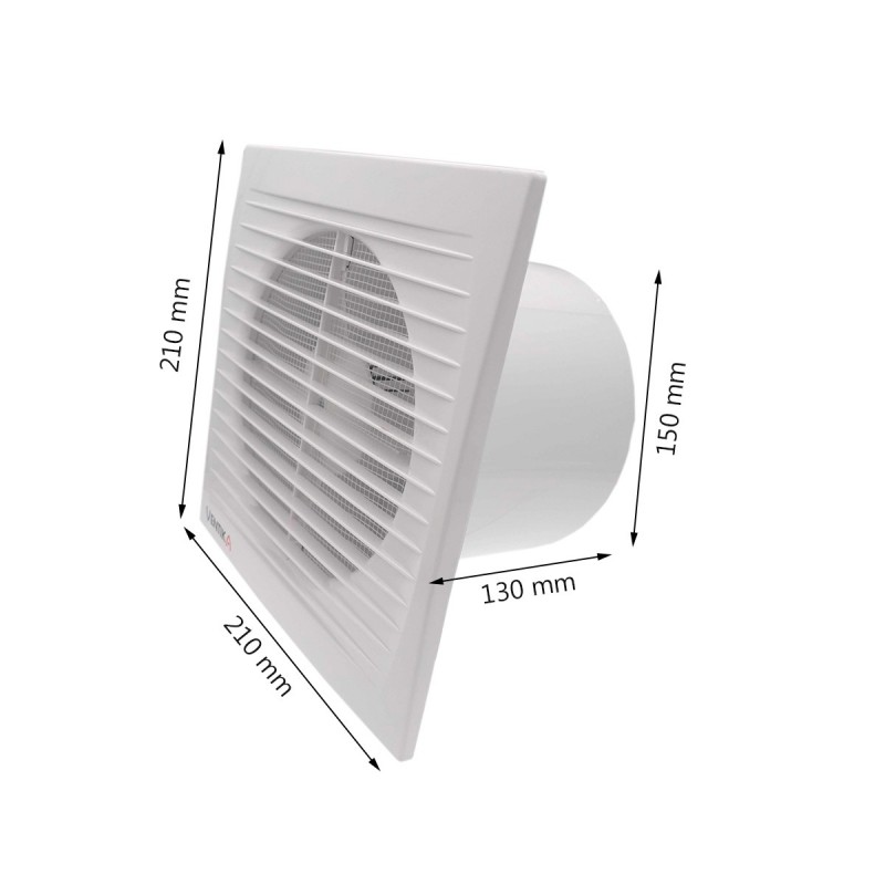 Extracteur d'air Ø150mm standard avec moustiquaire 292m3/h 24W