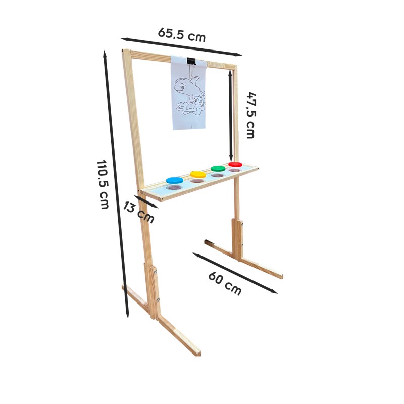 PABLO Chevalet transparent pour enfant en bois