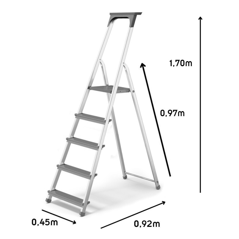 QUALOR Escabeau en aluminium