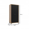 PARII Armoire penderie design bois etageres