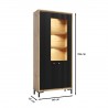 PARII vaisselier vitrine LED design bois etageres