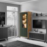 PARII vaisselier vitrine LED design bois etageres