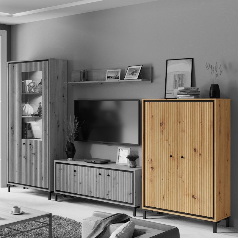 PARII Armoire à Portes bois etagères design tendance