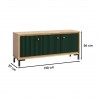 PARII Meuble bas tv 3 portes bois design tendance