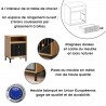 PARII chevet table de nuit 2 tiroirs bois design tendance
