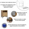 PARII chevet table de nuit 2 tiroirs bois design tendance