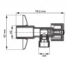 Robinet Vanne d'angle avec rosace 1/2x3/8