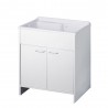 Meuble buanderie double porte avec vasque 80x50