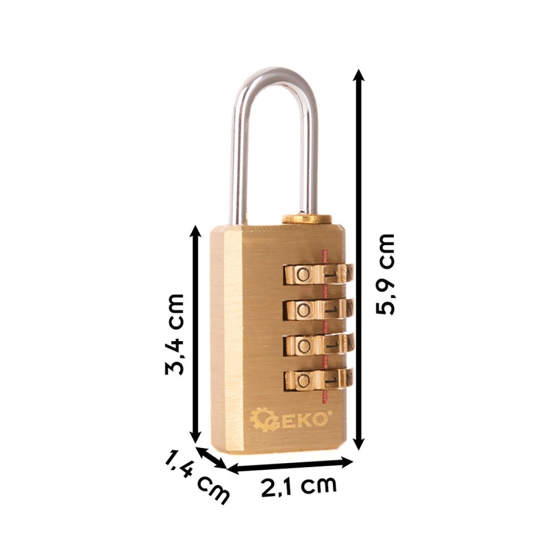 Cadenas à code 4 chiffres - modèle-taille : 21 mm