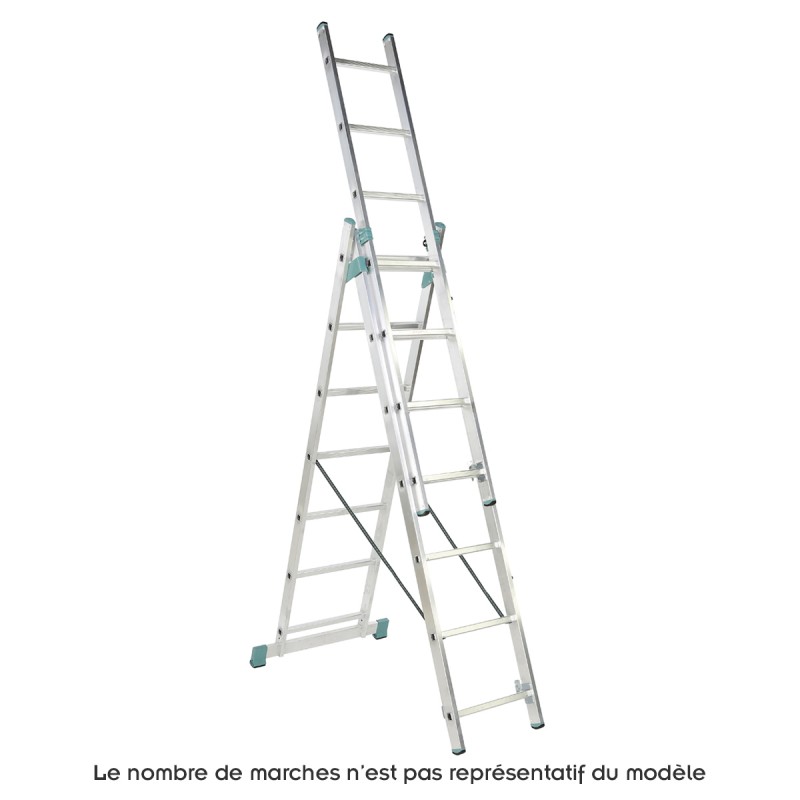 Echelle transformable 3 plans coulissante extensible