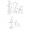 Echelle transformable 3 plans coulissante extensible