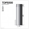 TDPS500 Conduit double paroi pour poêle à bois longueur 50 cm