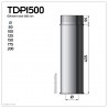 TDPI500 Conduit double paroi isolé polycombustible longueur 50 cm