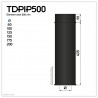 TDPI500 Conduit double paroi isolé polycombustible longueur 50 cm