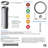 TIG1000 Conduit simple paroi étanche polycombustible longueur 100 cm