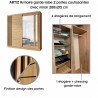 ARTIZ Ensemble Armoire portes coulissantes et Commode 4 tiroirs