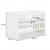 AMELIA Lit bébé 120x60 Blanc
