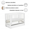 OLIVIA Lit bébé à barreaux 120x60