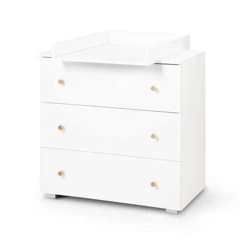 KAROLINA II Commode bébé avec plan à langer amovible et 3 tiroirs