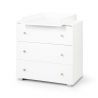 KAROLINA II Commode bébé avec plan à langer amovible et 3 tiroirs