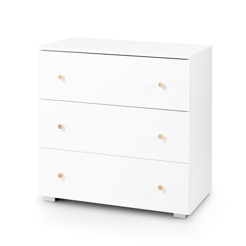 KAROLINA II Commode bébé avec plan à langer amovible et 3 tiroirs