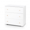 KAROLINA II Commode bébé avec plan à langer amovible et 3 tiroirs