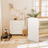 KAROLINA II Commode bébé avec plan à langer amovible et 3 tiroirs