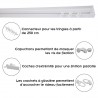 SIMI rail de tringle de plafond en PVC avec les glissières 120 Simple droit