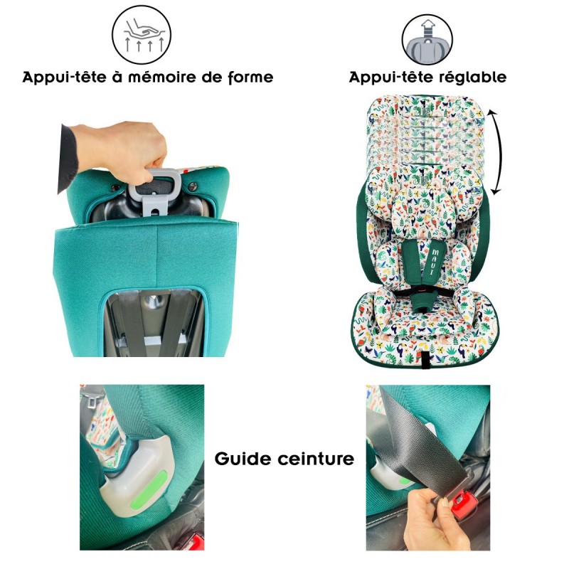 MAUI siège auto extensible pour enfant de 76 - 150 cm sans isofix nouvelles normes R129/2