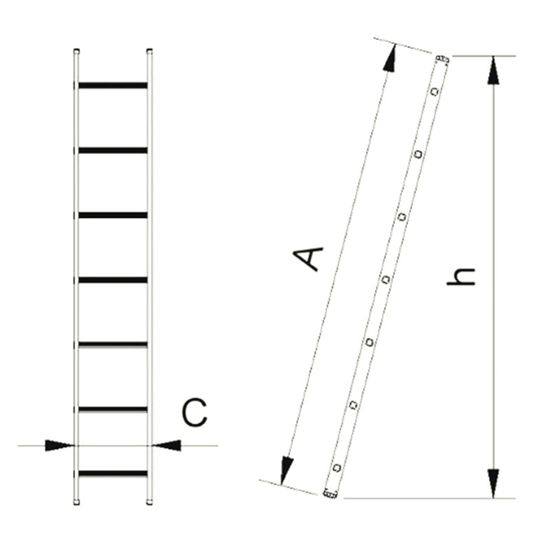 XTRA Echelle en aluminium simple