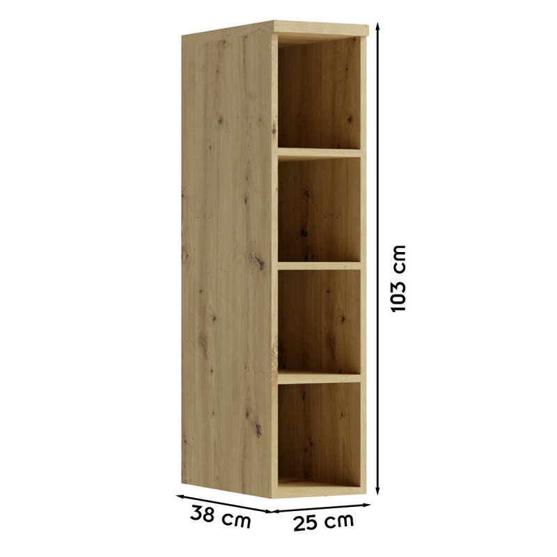 CANDY Petite bibliothèque 4 cases bois