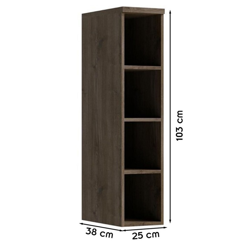 CANDY Petite bibliothèque 4 cases bois