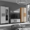 BRUNO Armoire penderie 2 portes 87x193 cm en bois clair design intemporel