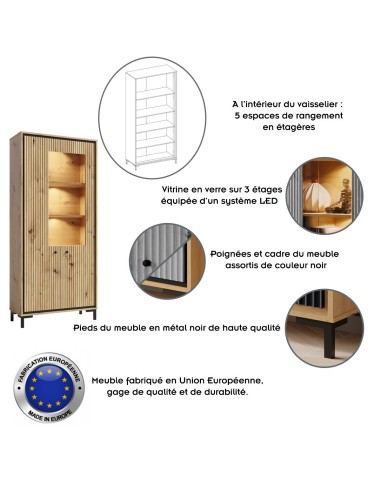 PARII Ensemble de meubles de salon Vaisselier Armoire Meuble TV Étagère design contemporain