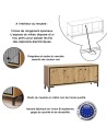 PARII Ensemble de meubles de salon Vaisselier Armoire Meuble TV Étagère design contemporain