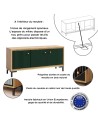 PARII Ensemble de meubles de salon Vaisselier Armoire Meuble TV Étagère design contemporain