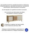 BRUNO Meuble TV 2 portes 1 tiroir 130x53 cm en bois clair design intemporel