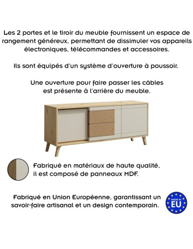 BRUNO Ensemble de meubles de salon Vitrine Vaisselier Meuble TV Étagère